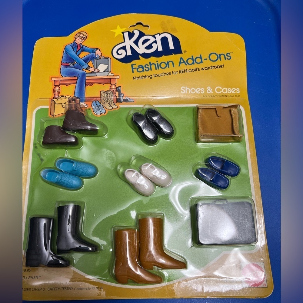 Vintage 1978 Barbie’s Ken Fashion Add Ons Shoes & Cases Package NEW Mattel Toys
